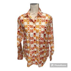 Vintage Liz Claiborne sport Aztec funky ugly shirt winner 🥇 champion